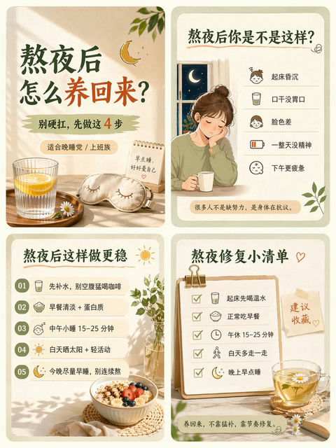 小红书养生图文母版设计 效果图