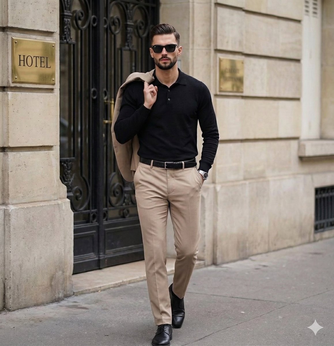 都市雅痞男模街头随性抓拍 效果图