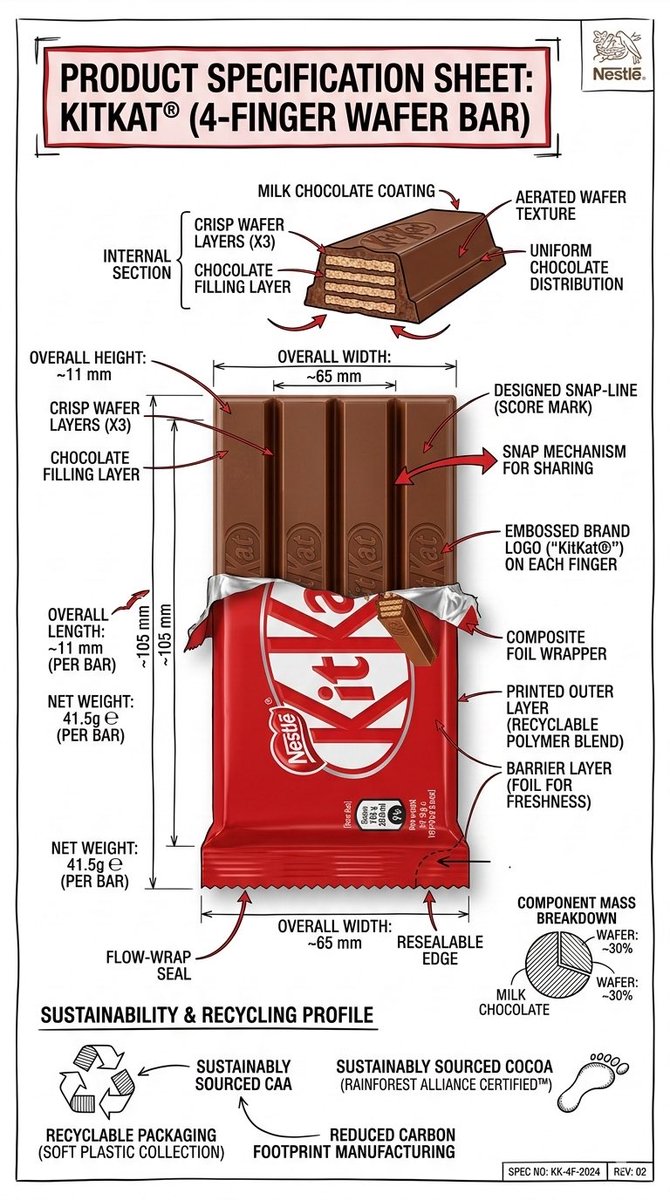食品工程蓝图风格产品拆解图 效果图