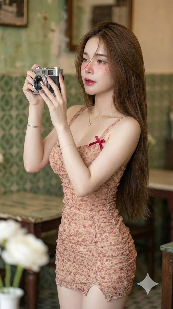 复古相机少女柔光写真 效果图