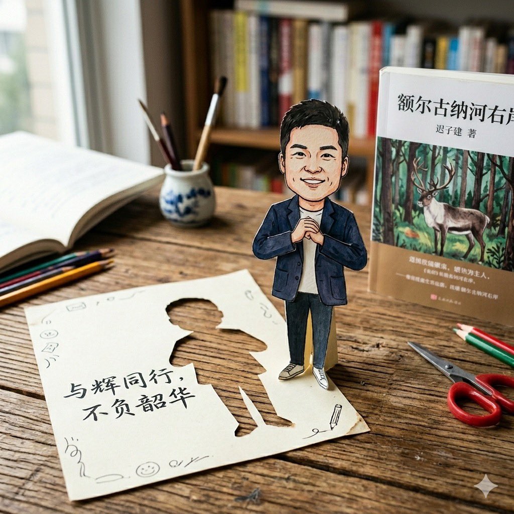 跃出纸面的卡通董宇辉人偶 效果图