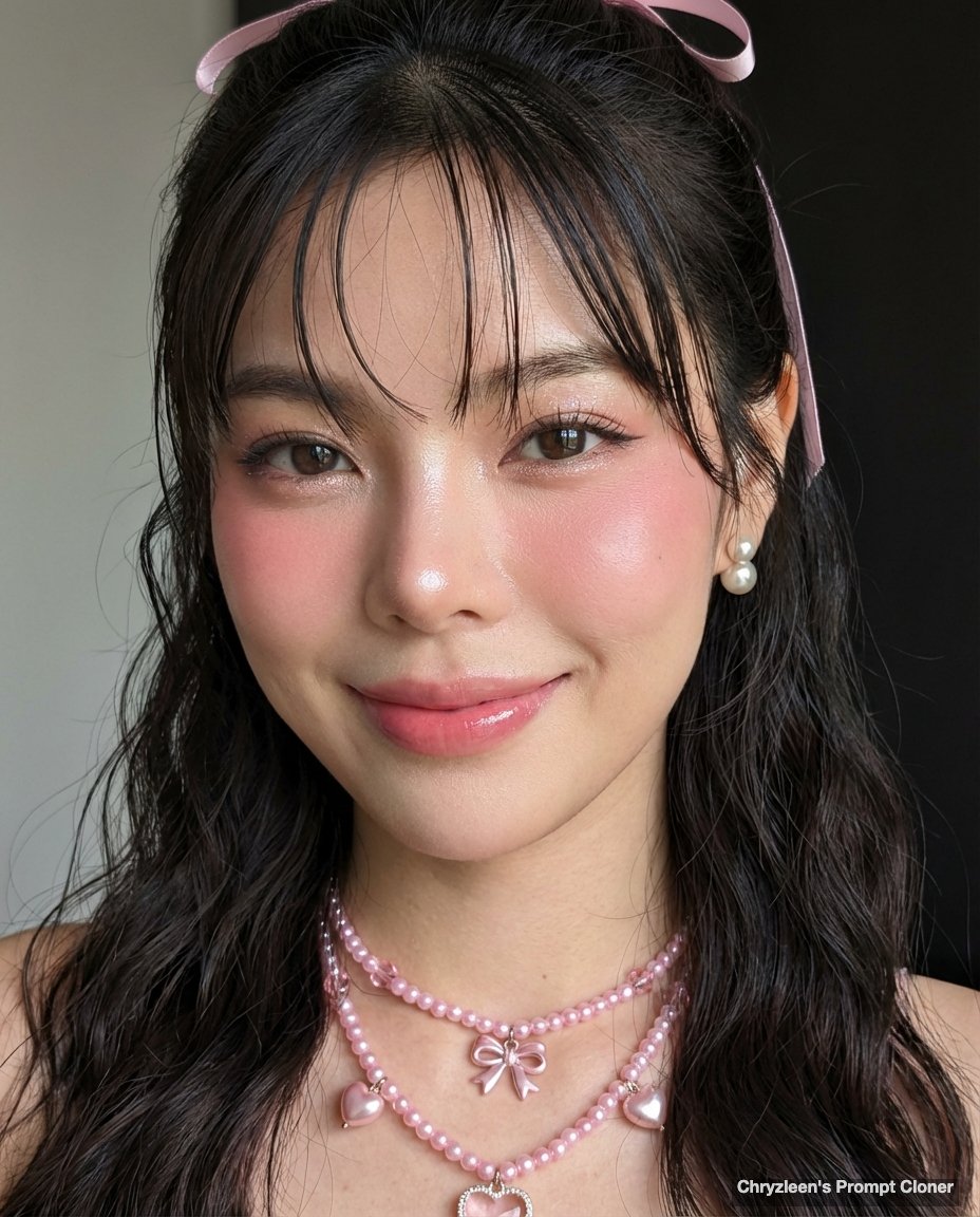 玻璃肌少女粉色柔光写真 效果图