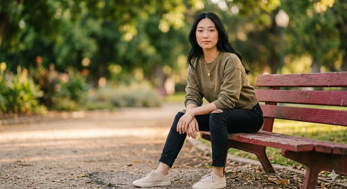梦幻散景下的随性穿搭少女 效果图