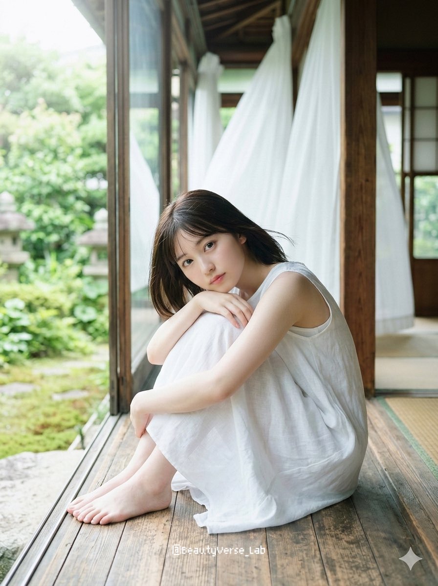 夏日缘侧的纯白空灵少女 效果图