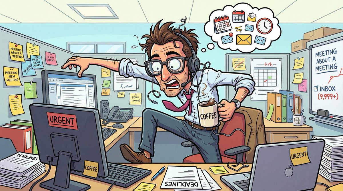 职场打工人的夸张幽默漫画像 效果图