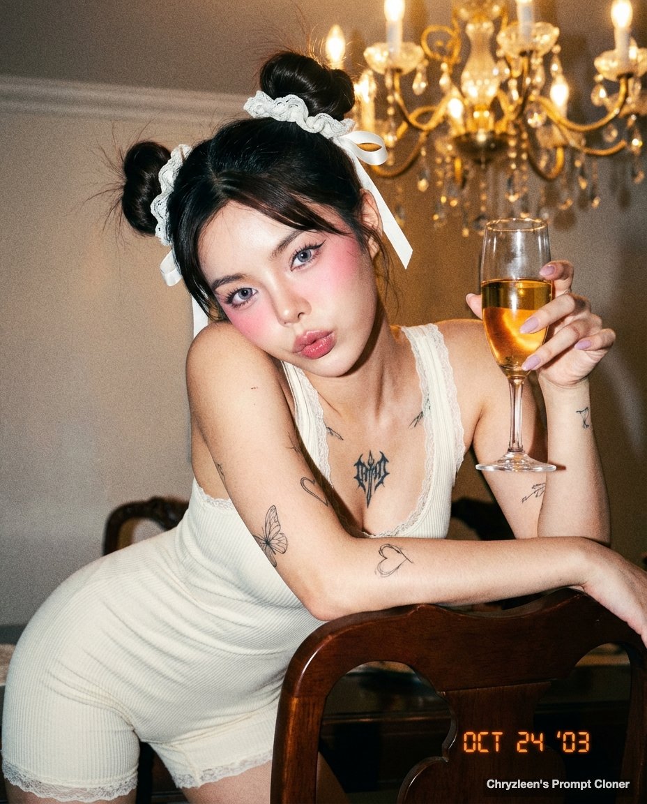 千禧闪光灯下的随性派对辣妹 效果图