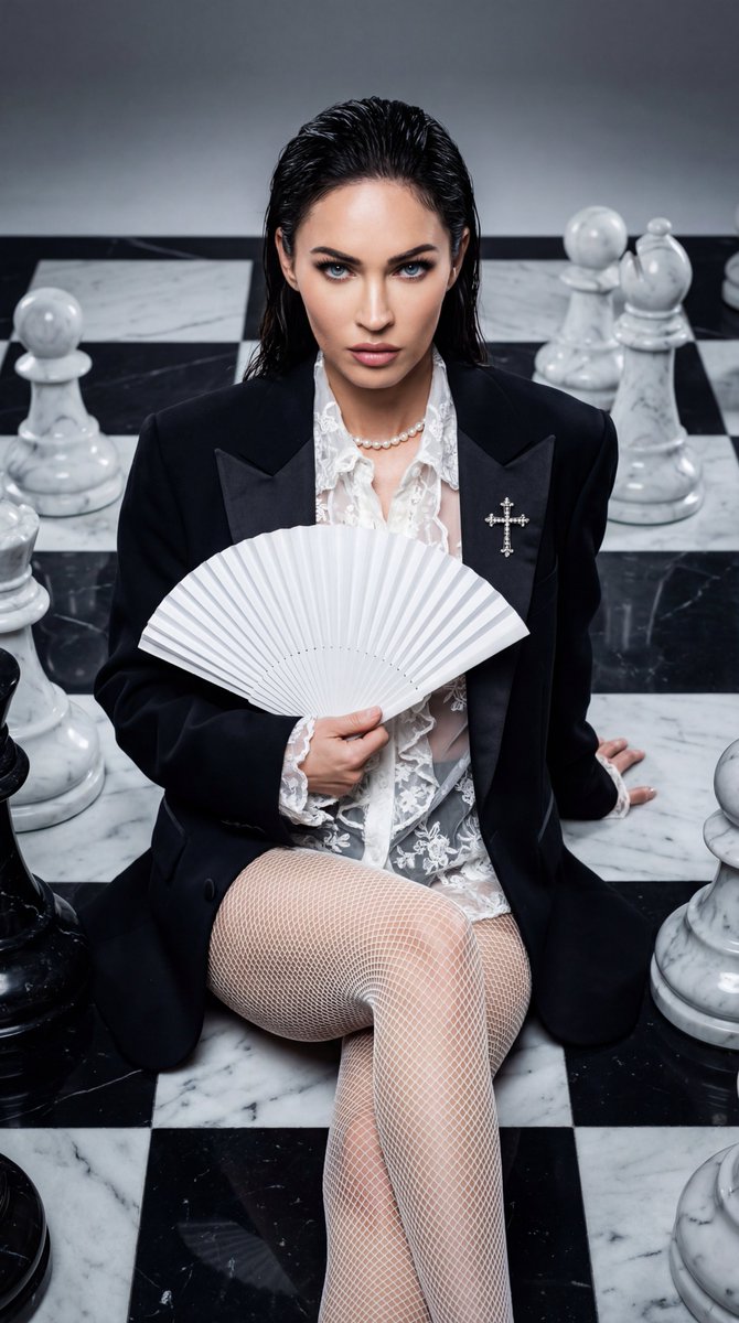 超现实棋盘上的暗黑时尚女王 效果图