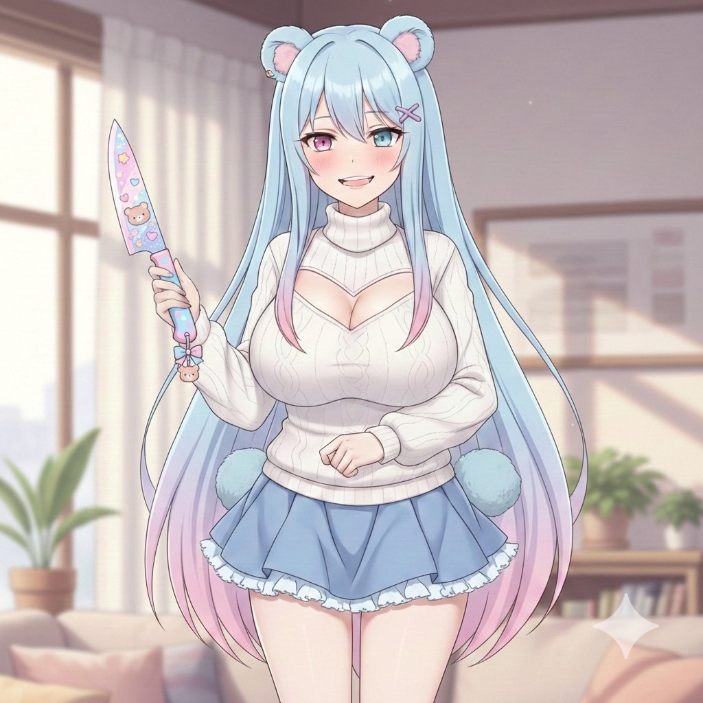 微笑递上蛋糕的致命病娇少女 效果图