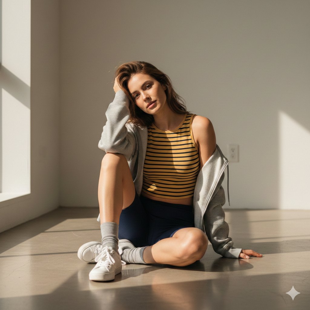 暖阳下的韩系慵懒少女写真 效果图