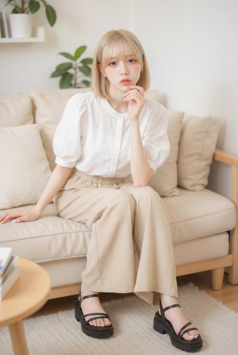 温馨夜晚室内真实穿搭分享 效果图