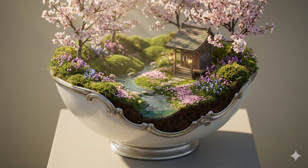 瓷碗里的春日神社秘境 效果图