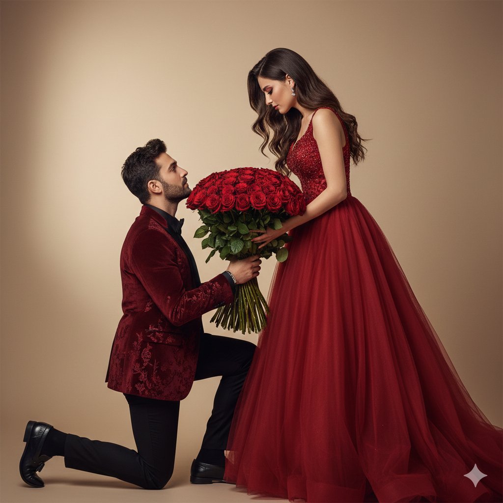 热烈红玫瑰中的电影级求婚 效果图