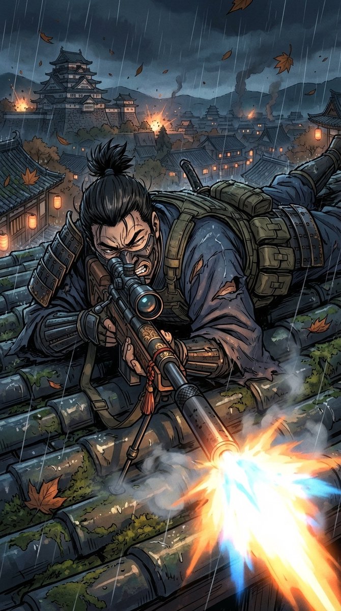 月下白城武士卧姿狙击 效果图