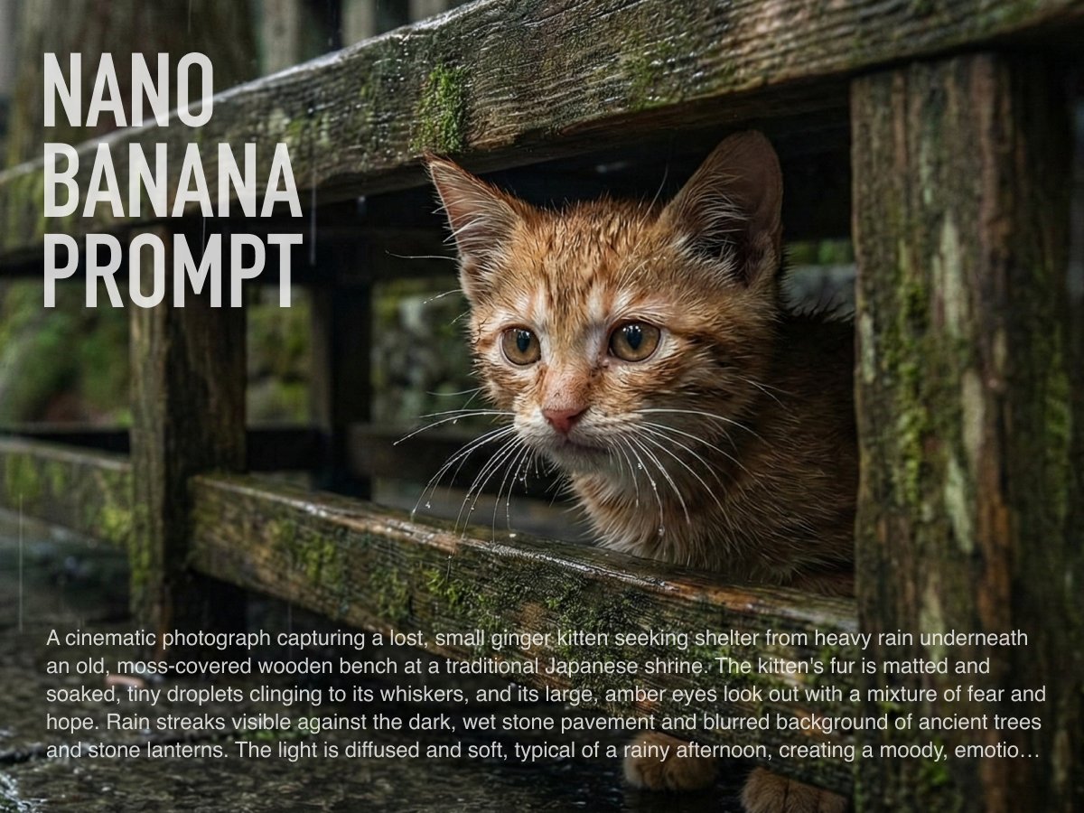 雨中青苔木檐下的迷途小猫 效果图