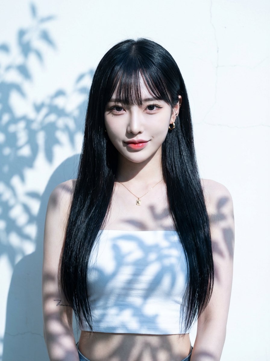 清冷狐眼日系少女的逆光硬影大片 效果图