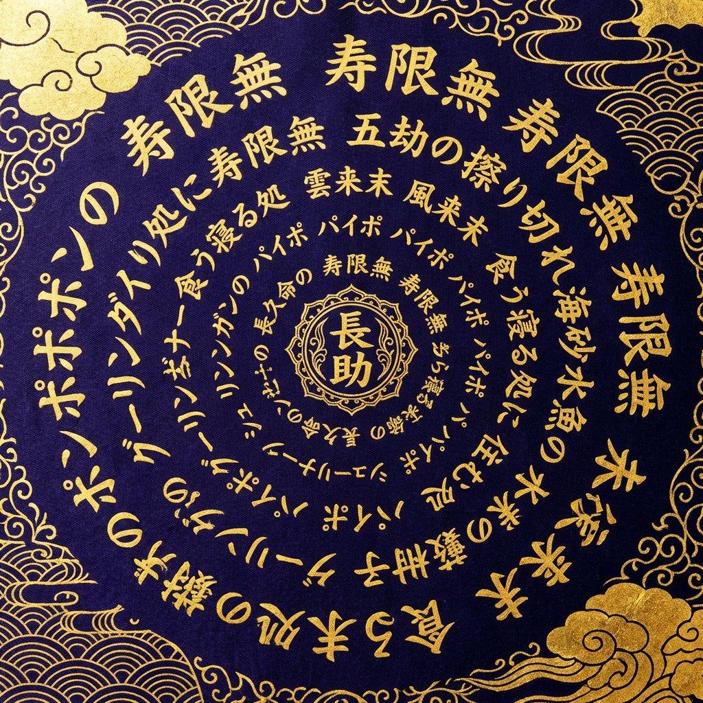 寿限无长名顺时针螺旋排版艺术 效果图
