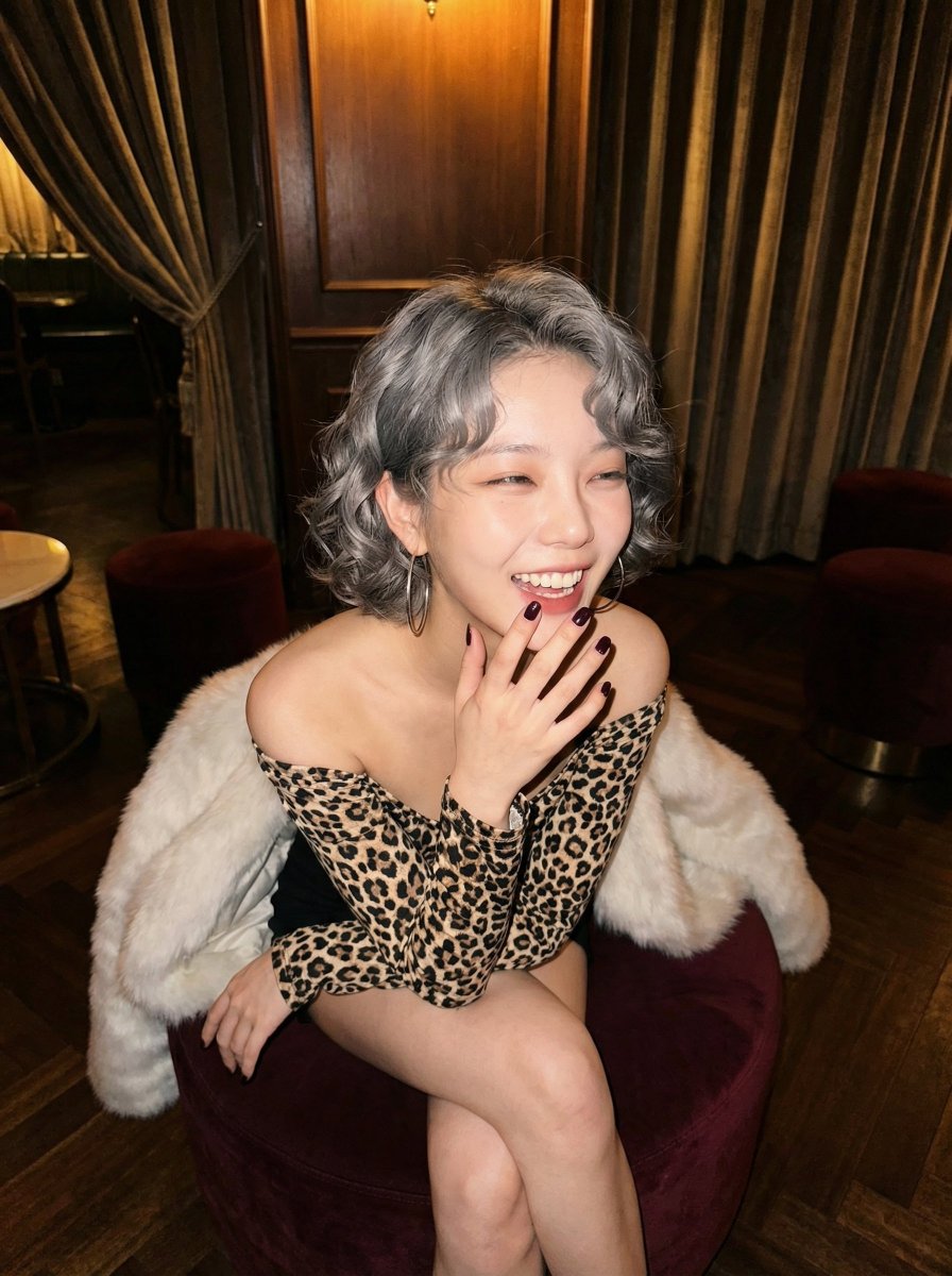 老上海风情银灰卷发 效果图