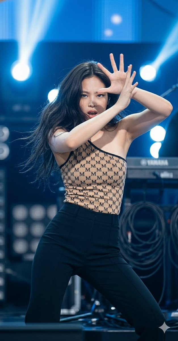 舞台彩排的Jennie：迷人微光与高街风尚 效果图