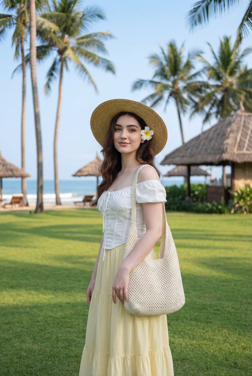 热带海岛度假风少女写真 效果图