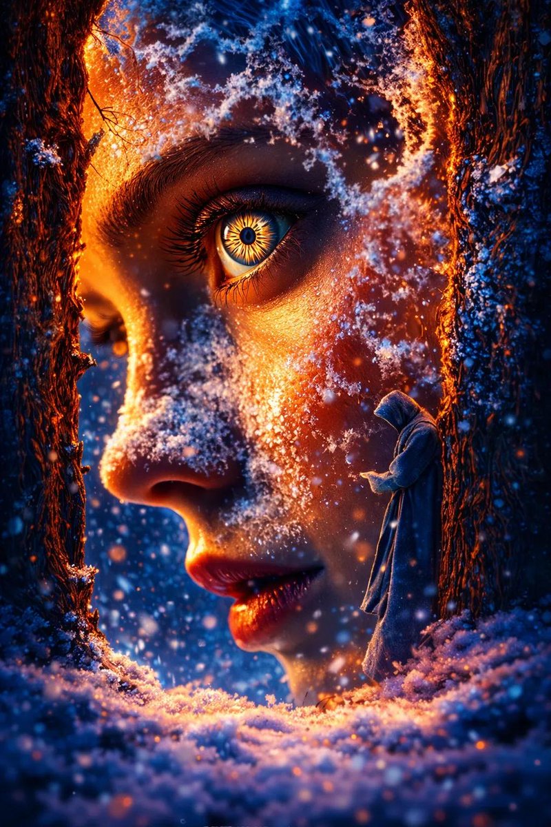 冰火交融的森林幻象与神秘金眼魔女 效果图