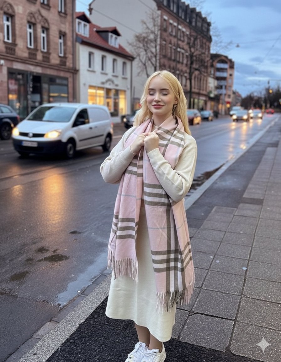 暮色欧洲古街漫步的梦幻时尚少女 效果图