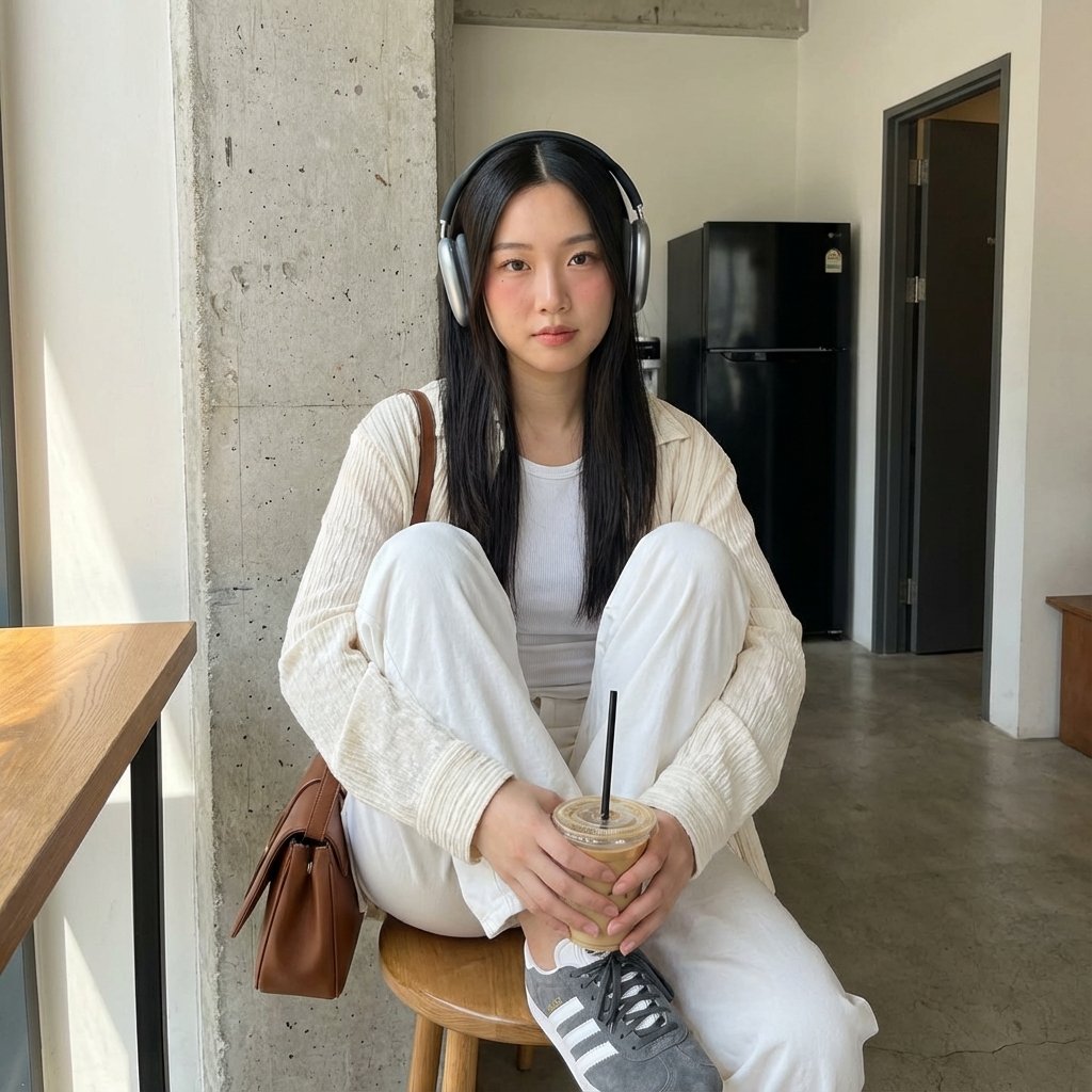 柔光窗边聆听音乐的惬意午后时光 效果图