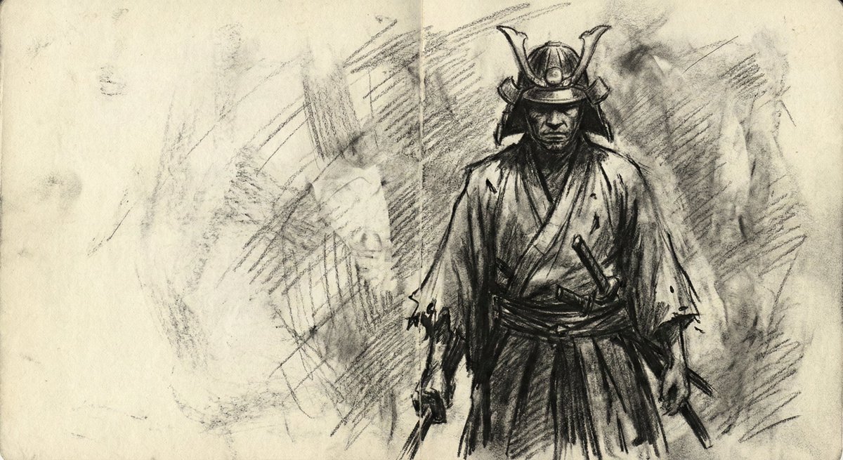 粗砺质感炭笔素描：原始与优雅的交织 效果图