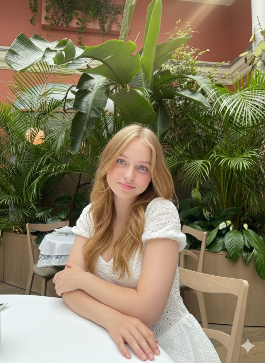 沐浴金色阳光的北欧绝美温室少女 效果图