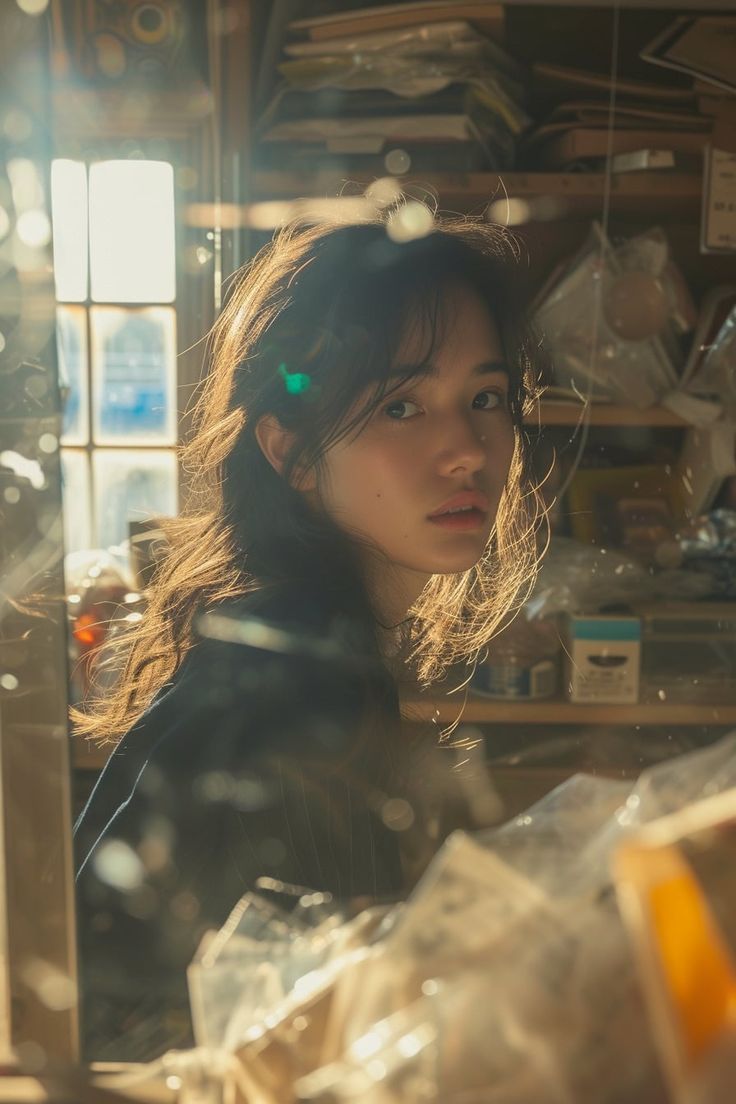 逆光尘埃中回眸的日系胶片少女 效果图