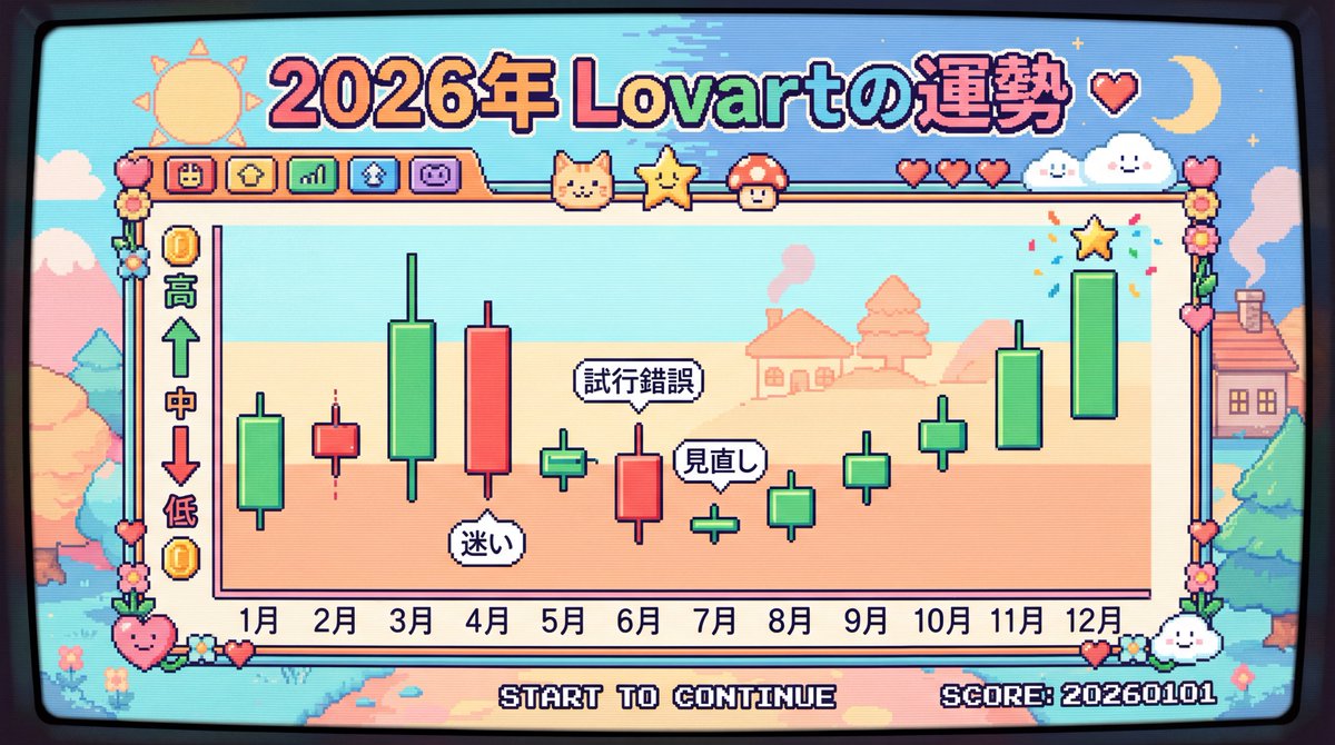 2026年Lovart运势超任像素风可爱图表 效果图
