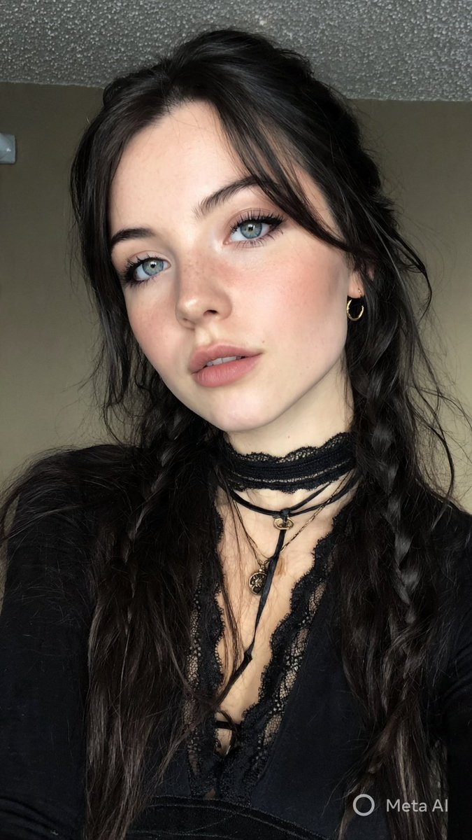 氛围感拉满的 E-girl 软妹哥特风自拍 效果图