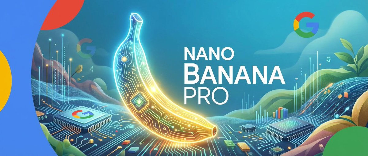 极简谷歌风Nano Banana Pro科技感页眉 效果图