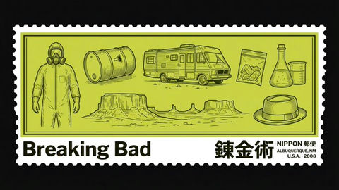 复古电影主题雕刻风格邮票 效果图