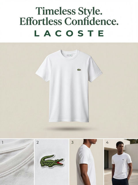 极致极简美学：Lacoste 经典T恤广告 效果图