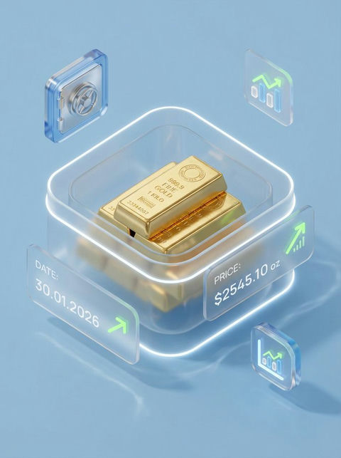 透明玻璃里的金条 效果图