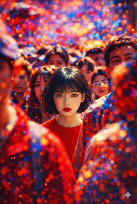 红唇女郎人潮梦境 效果图
