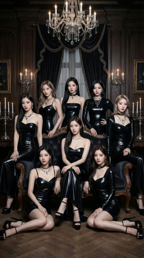 韩国女团TWICE豪华团体肖像 效果图