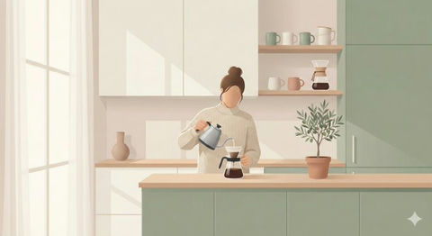 北欧极简温馨插画 效果图