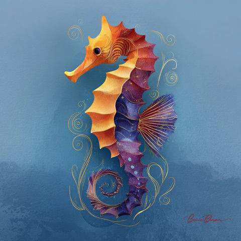 抽象海马流光溢彩 效果图