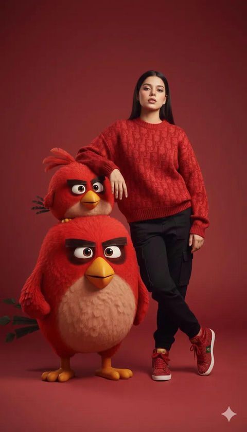 愤怒的小鸟红潮俏皮时尚大片 效果图