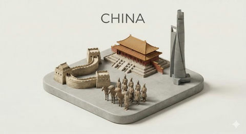 极简地标微景模型 效果图