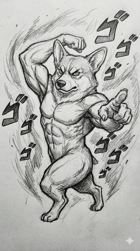JOJO风铅笔扭曲立绘 效果图