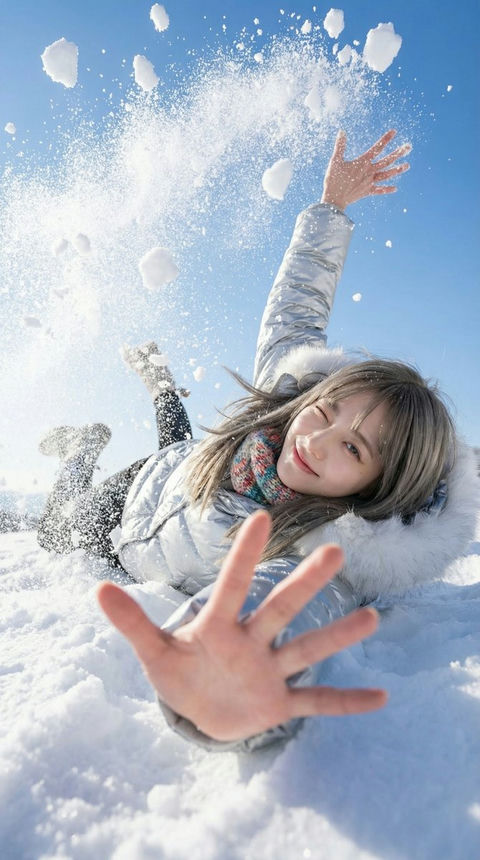 冬雪后仰动感抓拍 效果图