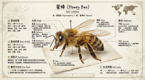 博物馆展品级别的昆虫知识科普图谱 效果图