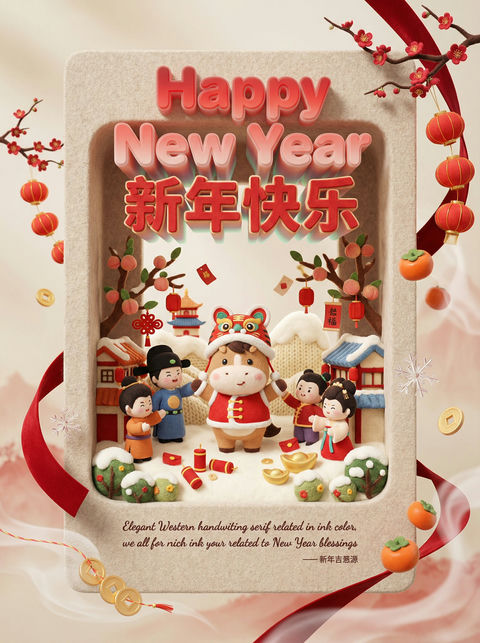 2026新年海报 效果图
