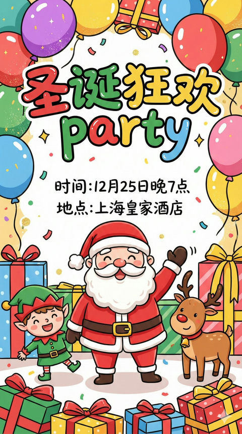 圣诞特辑-圣诞活动邀请卡 效果图