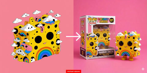 卡通画变成 Funko Pop 乙烯基人偶 效果图
