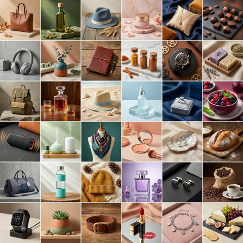 6X6风格和质量各异的产品图 效果图