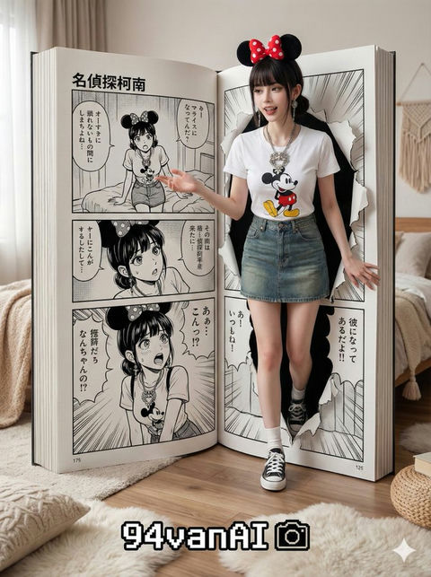漫画中的人物走出画面 效果图