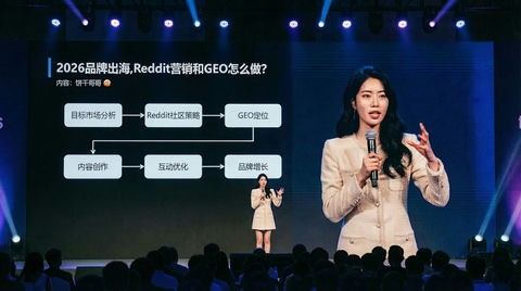 人物放到一个逼格拉满的大会现场 效果图